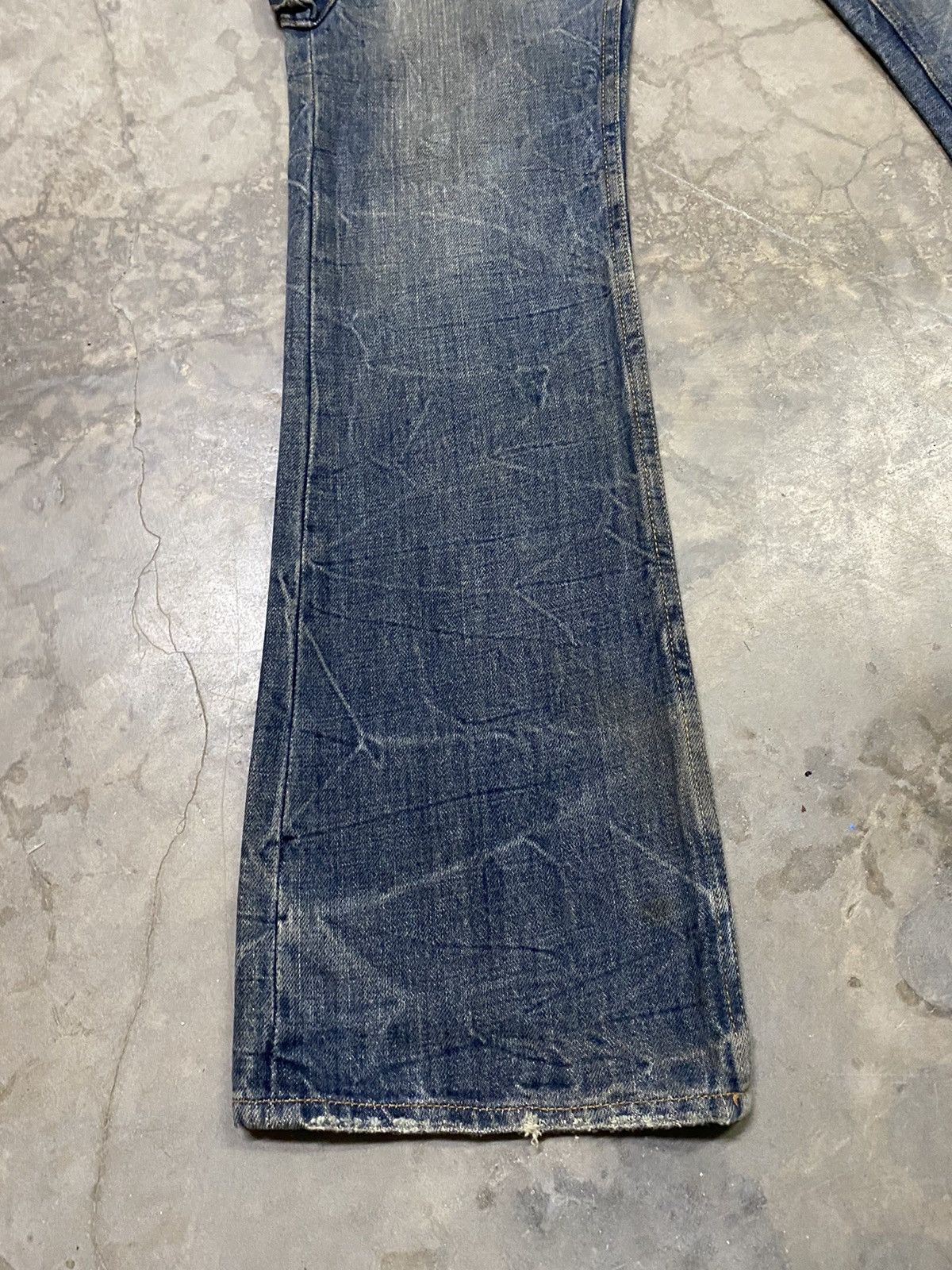 Hysteric Glamour × If Six Was Nine × Tornado Mart Flare Jeans Japanese Coat of Arms Mud Rusty Cargo Jeans Size US 31 - 3 Thumbnail