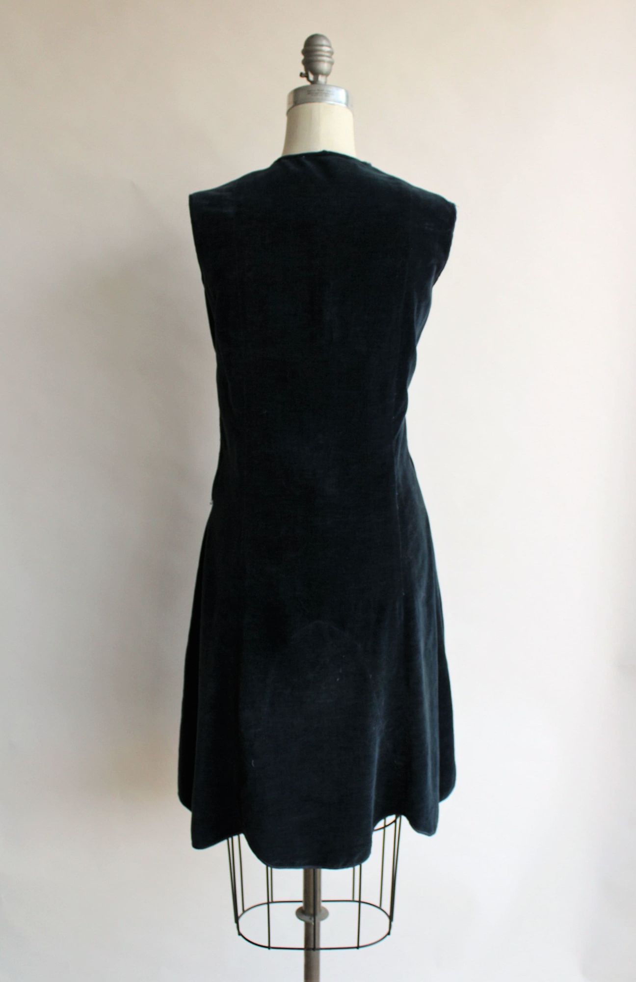 Vintage Vintage 1920s Dress with Jacket/ Navy Blue Cotton Velvet Day Size S / US 4 / IT 40 - 7 Thumbnail