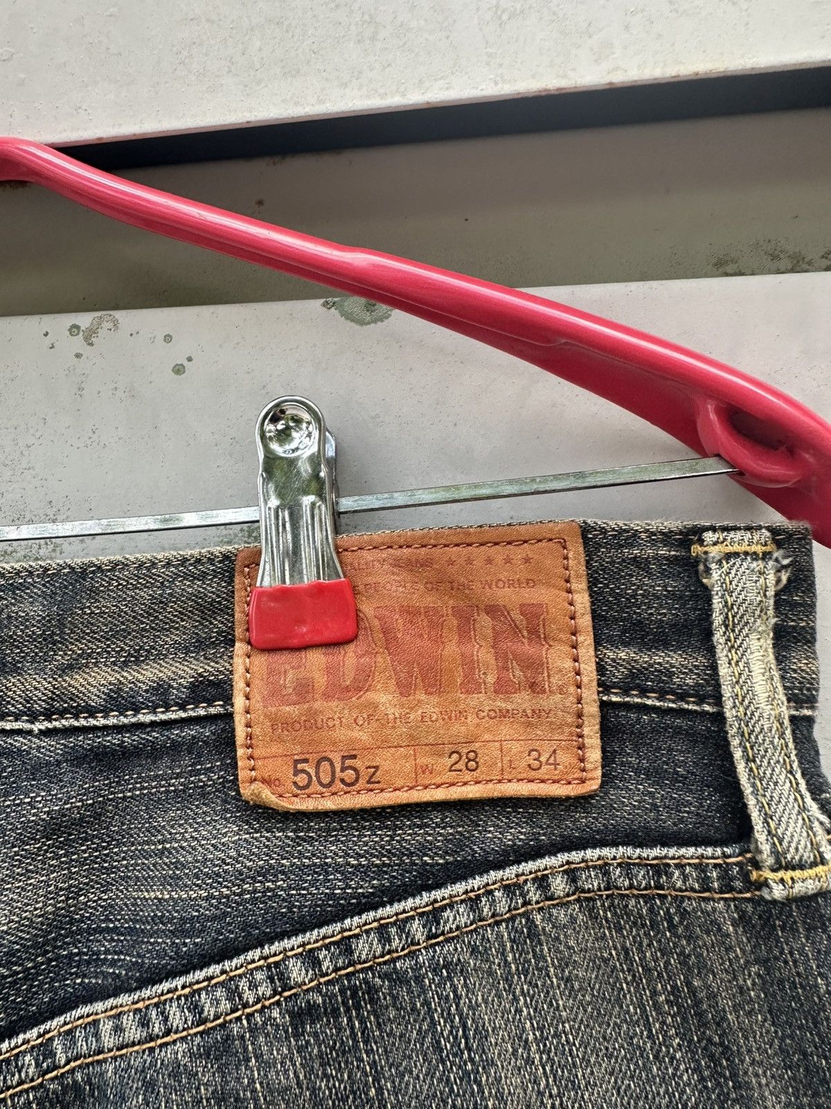 Edwin 👹Vintage THRASHED EDWIN 505 Baggy Jeans Size US 28 / EU 44 - 12 Thumbnail