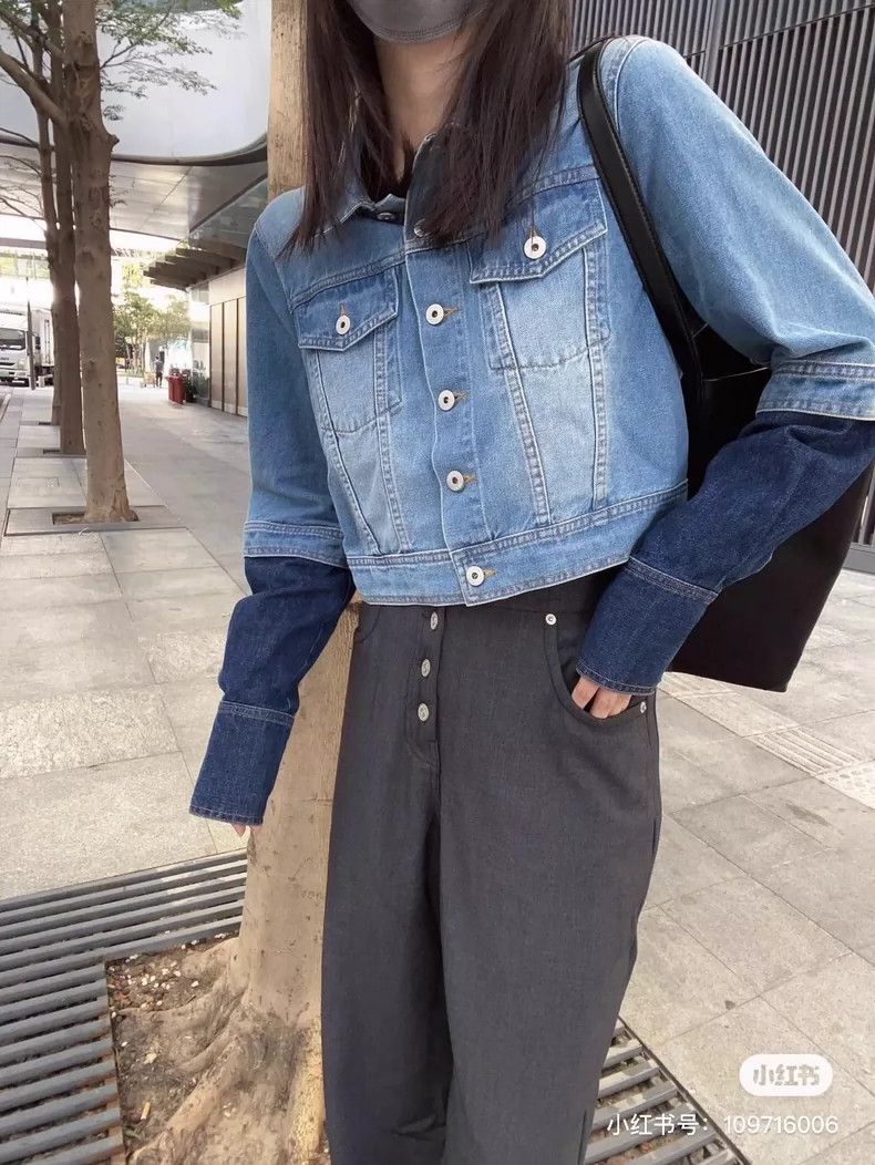 Loewe loewe Cropped panelled denim jacket 2506-Nextarrow Size XS / US 0-2 / IT 36-38 - 9 Thumbnail