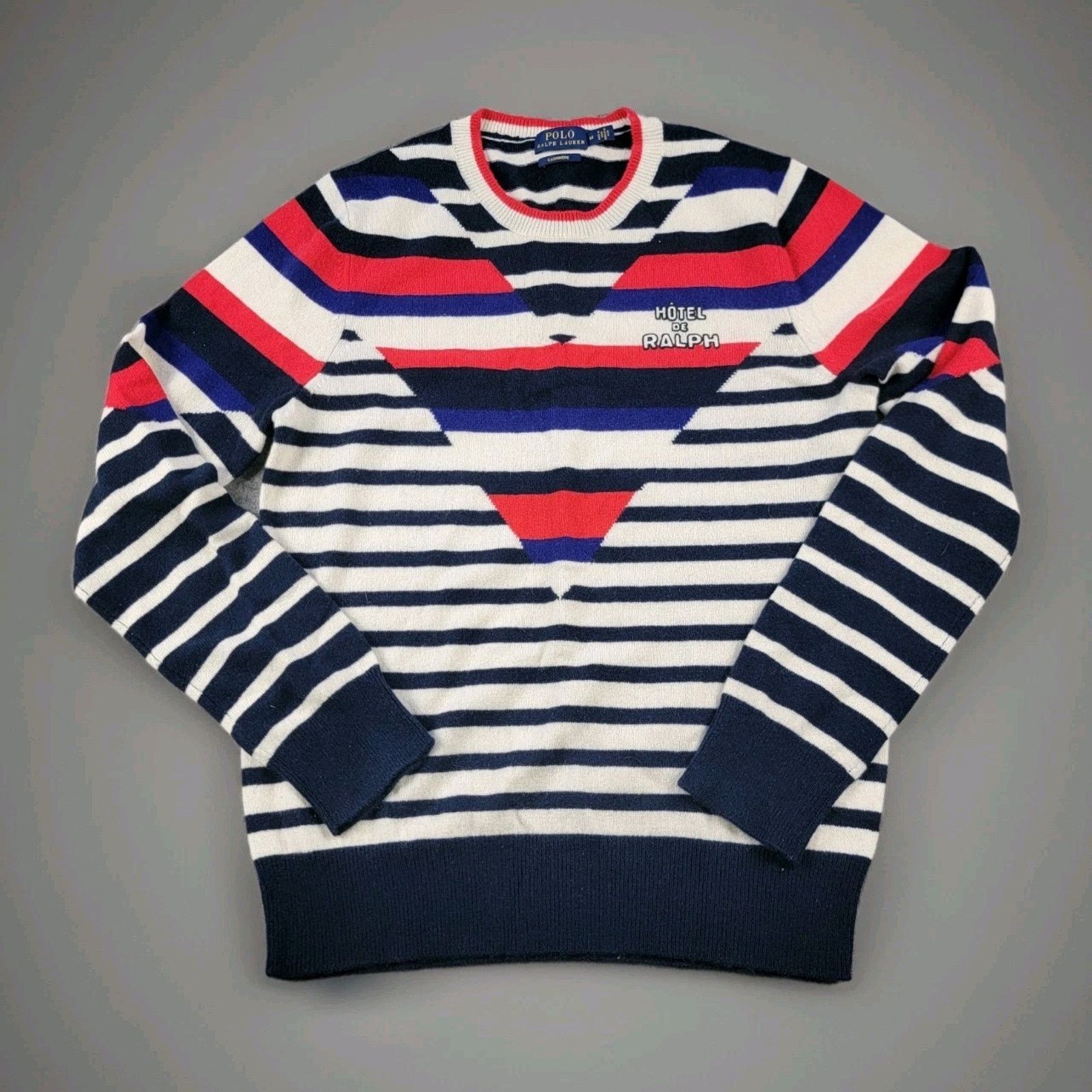 Polo Ralph Lauren Polo Ralph Lauren Optic Stripes 100% Cashmere Sweater Size M / US 6-8 / IT 42-44 - 1 Thumbnail