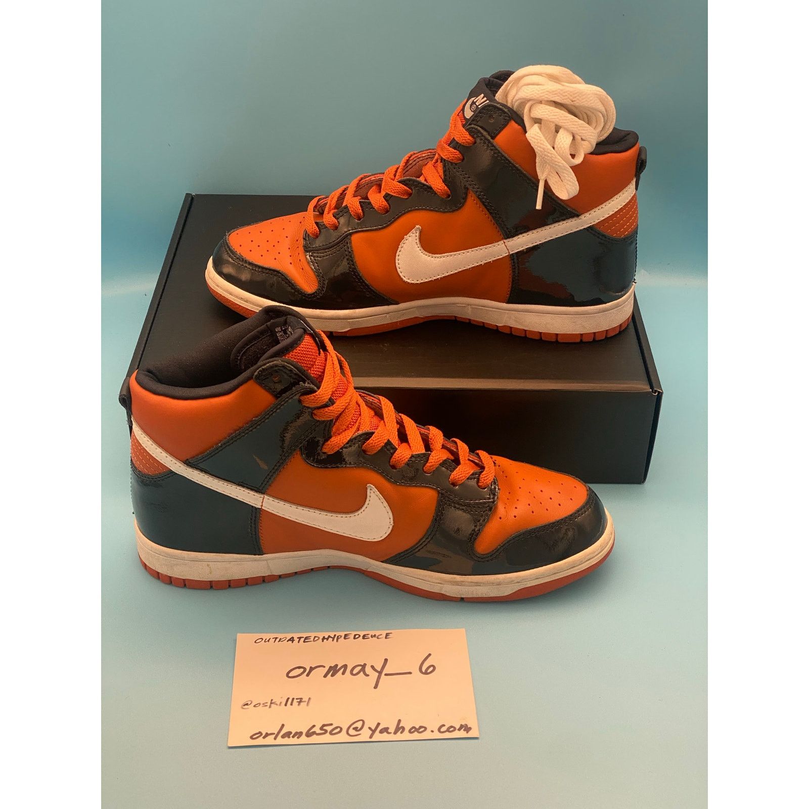Nike Nike Dunk High "Mesa Orange" 2003 m8.5 w10 Size US 8.5 / EU 41-42 - 2 Thumbnail