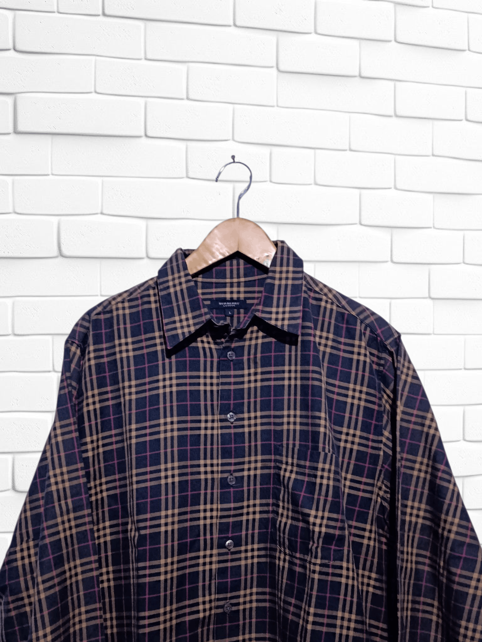 Burberry Vintage Burberry Shirt Size US L / EU 52-54 / 3 - 3 Thumbnail