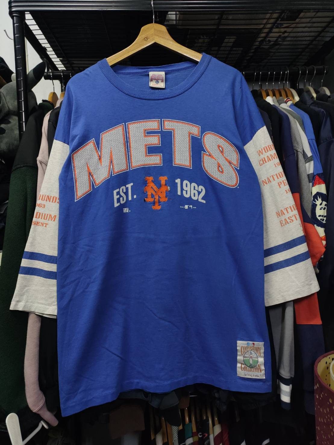 MLB Vtg 90's New York Mets 3Champions Cooperstown Collection USA Size US XL / EU 56 / 4 - 1 Thumbnail