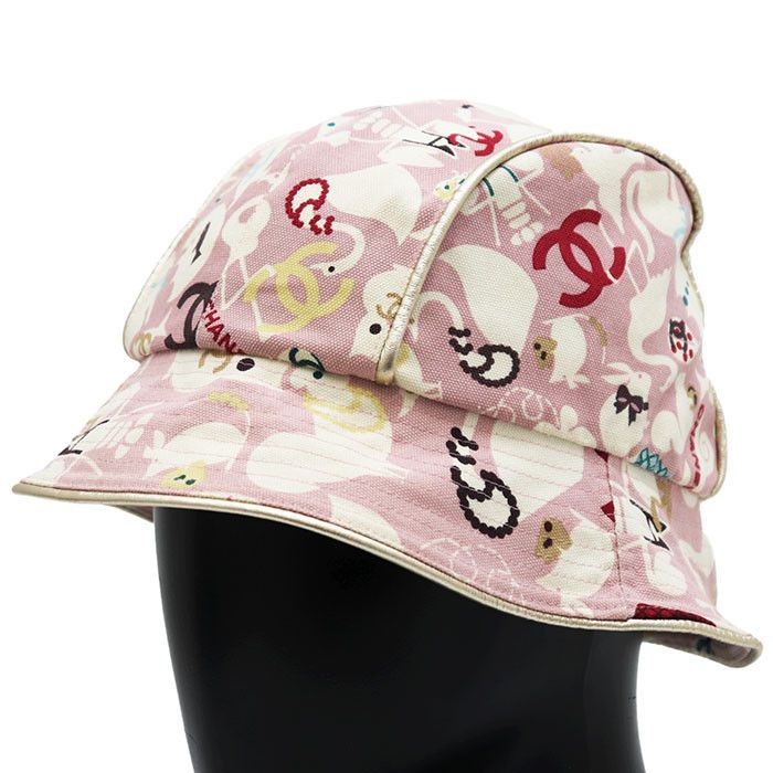 Chanel Chanel Chanel Cotton Canvas Leather Bucket Hat Textile Hats DUTY FREE for USA Size ONE SIZE - 1 Thumbnail