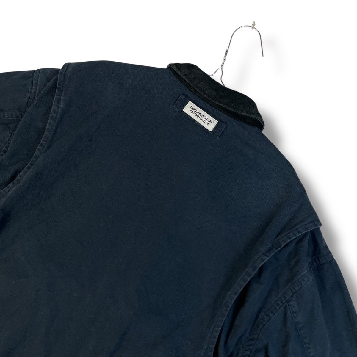 thisisneverthat THISISNEVERTHAT LEATHER COLLAR OVERSIZED WORKWEAR JACKET Size US L / EU 52-54 / 3 - 8 Thumbnail