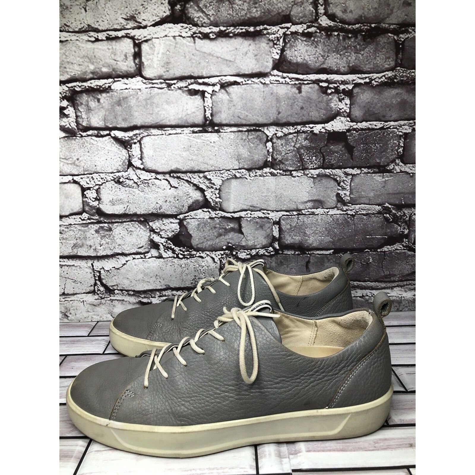 Ecco Ecco Danish Gray Leather Lace Up Casual Low Sneaker Shoes Wo Size US 10 / IT 40 - 14 Thumbnail