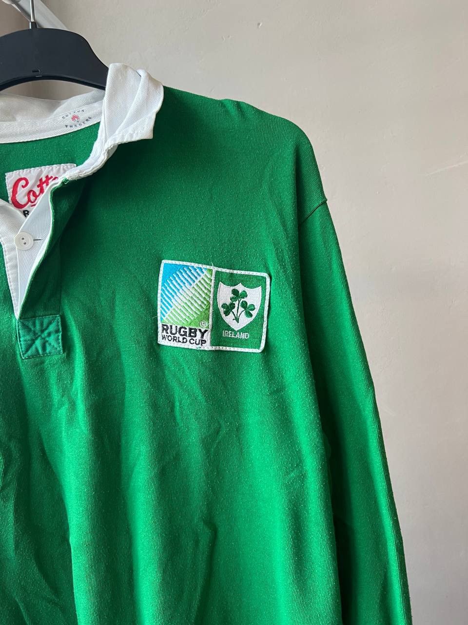 Cotton Traders 1989 WORLD CUP IRB IRELAND TEAM RUGBY UNION JERSEY SHIRT SZL Size US L / EU 52-54 / 3 - 6 Thumbnail
