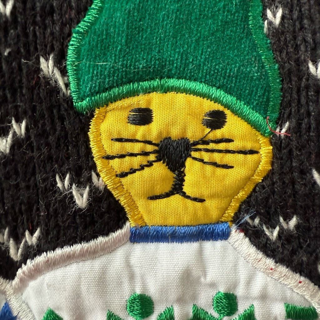 Vintage Vintage 90s Jordache Novelty Sweater Applique Embroidered Mo Size M / US 6-8 / IT 42-44 - 5 Thumbnail