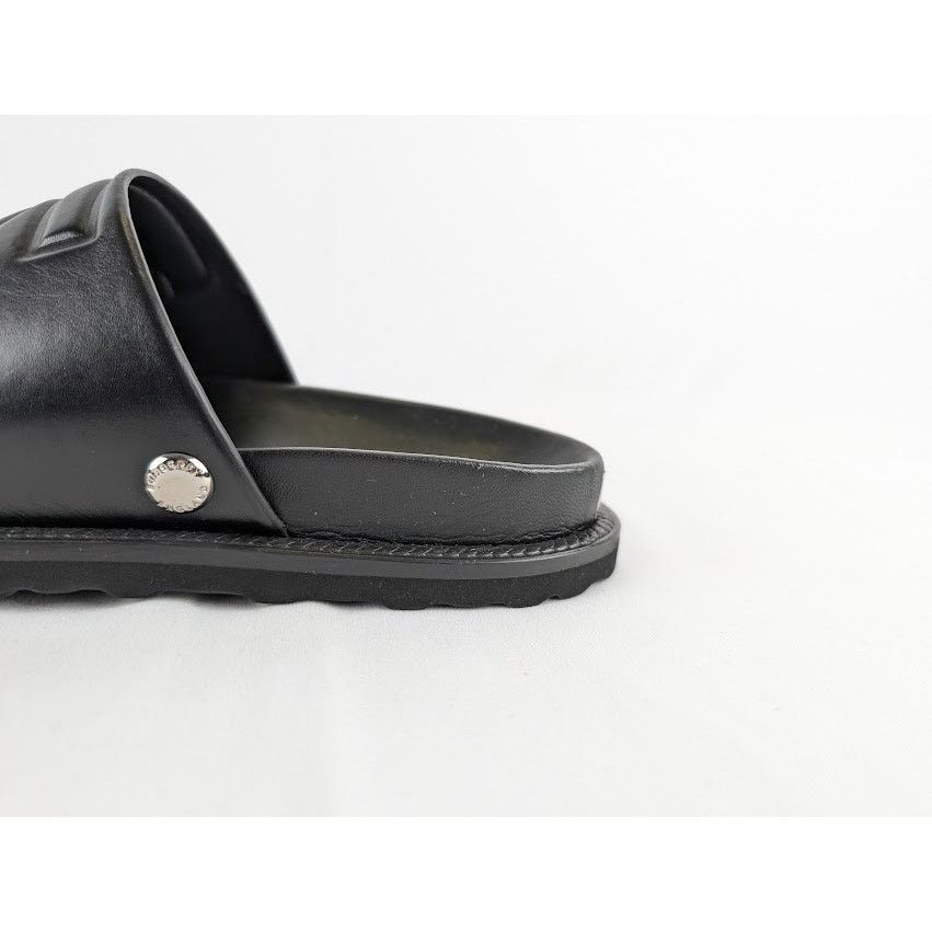 Burberry o1rshd1 Leather Embossed TB Monogram Slides in Black Size US 8 / EU 41 - 3 Thumbnail