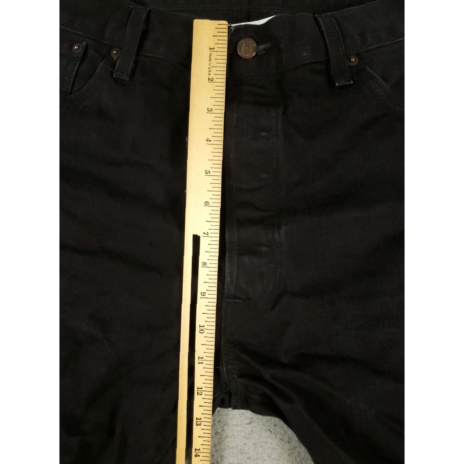 Levi's Levis Mens 40x32 501 Black Straight Leg Denim Jeans Pants Size US 40 / EU 56 - 3 Thumbnail