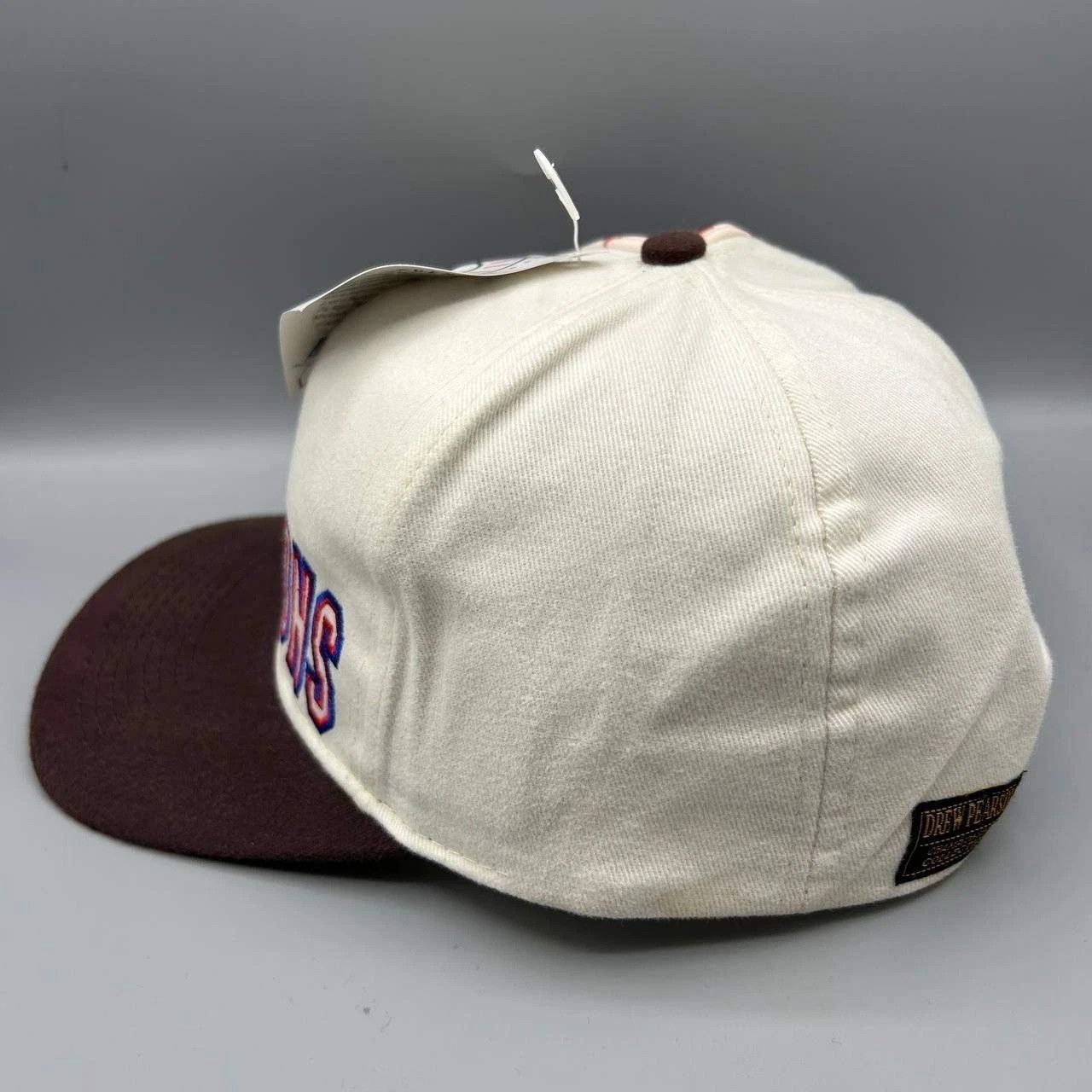 Drew Pearson MLB Champions Hat Men White Brown Snap Back Cap Cotton New Size ONE SIZE - 6 Thumbnail