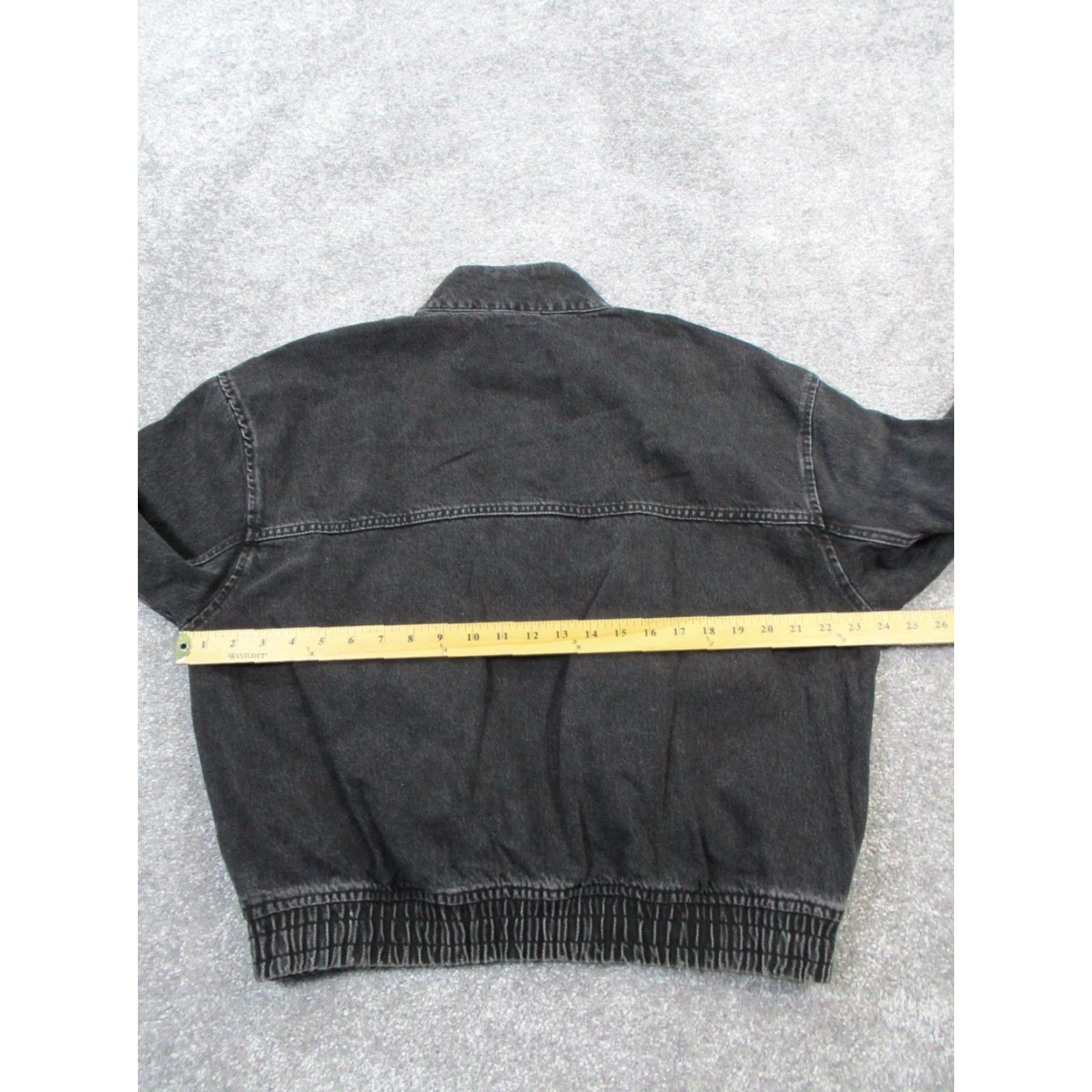 Zara Zara Jacket Womens Small Black Cotton Denim Anorak Jacket Casual Fall Spring Winter Womens Small Black Denim Cotton Jacket Size S / US 4 / IT 40 - 7 Thumbnail