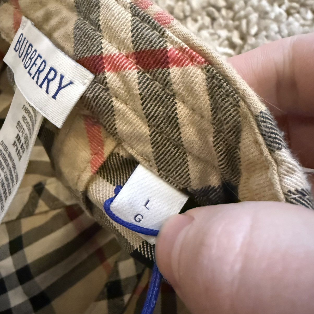 Burberry Burberry hat size L logo checked baseball cap B Size ONE SIZE - 12 Thumbnail