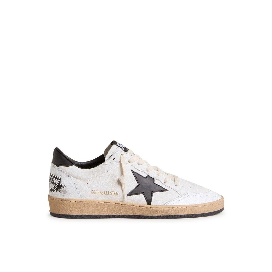 GOLDEN GOOSE Ball Star Women's White/Black Leather Low Top S