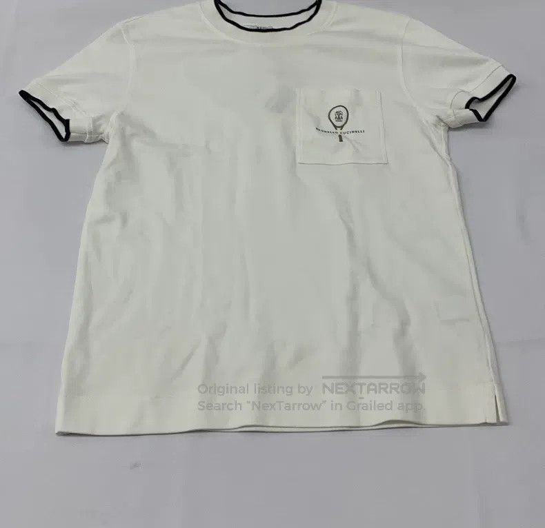 Brunello Cucinelli Brunello Cucinelli Pocket Logo Short Sleeve Crew Neck T-Sh Size S / US 4 / IT 40 - 2 Thumbnail