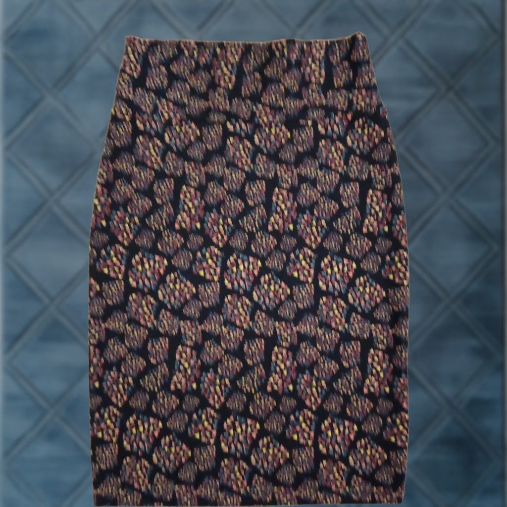 Vintage LuLaRoe Skirt Women Knee Length S Black Geometric Pull On Unlined Knit Polyester Spandex Casual Straight & Pencil Regular Vintage: No Size 28" / US 6 / IT 42 - 1 Thumbnail