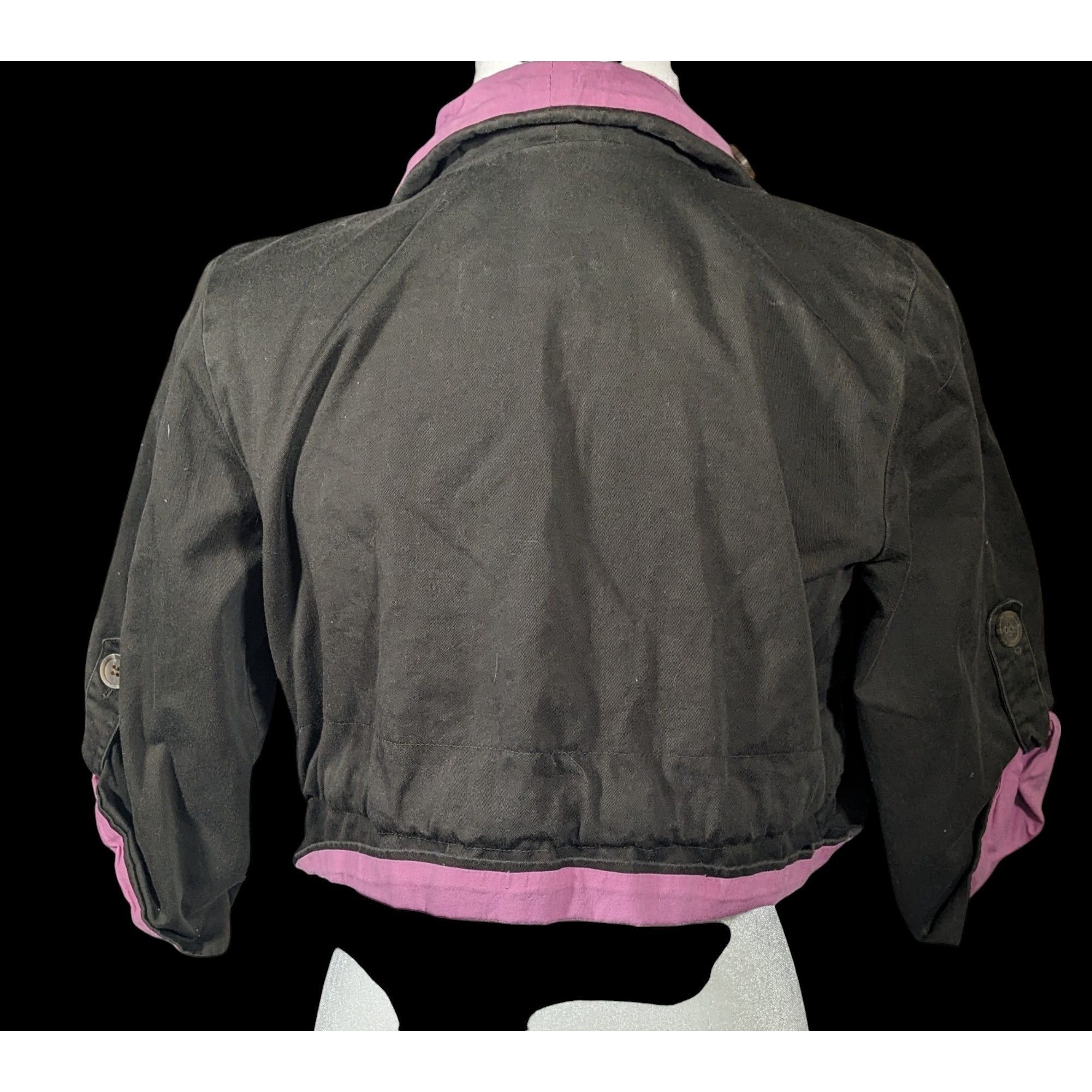 Other Vintage Kaleidoscope Cropped Pink And Grey Button Jacket Siz Size M / US 6-8 / IT 42-44 - 2 Thumbnail