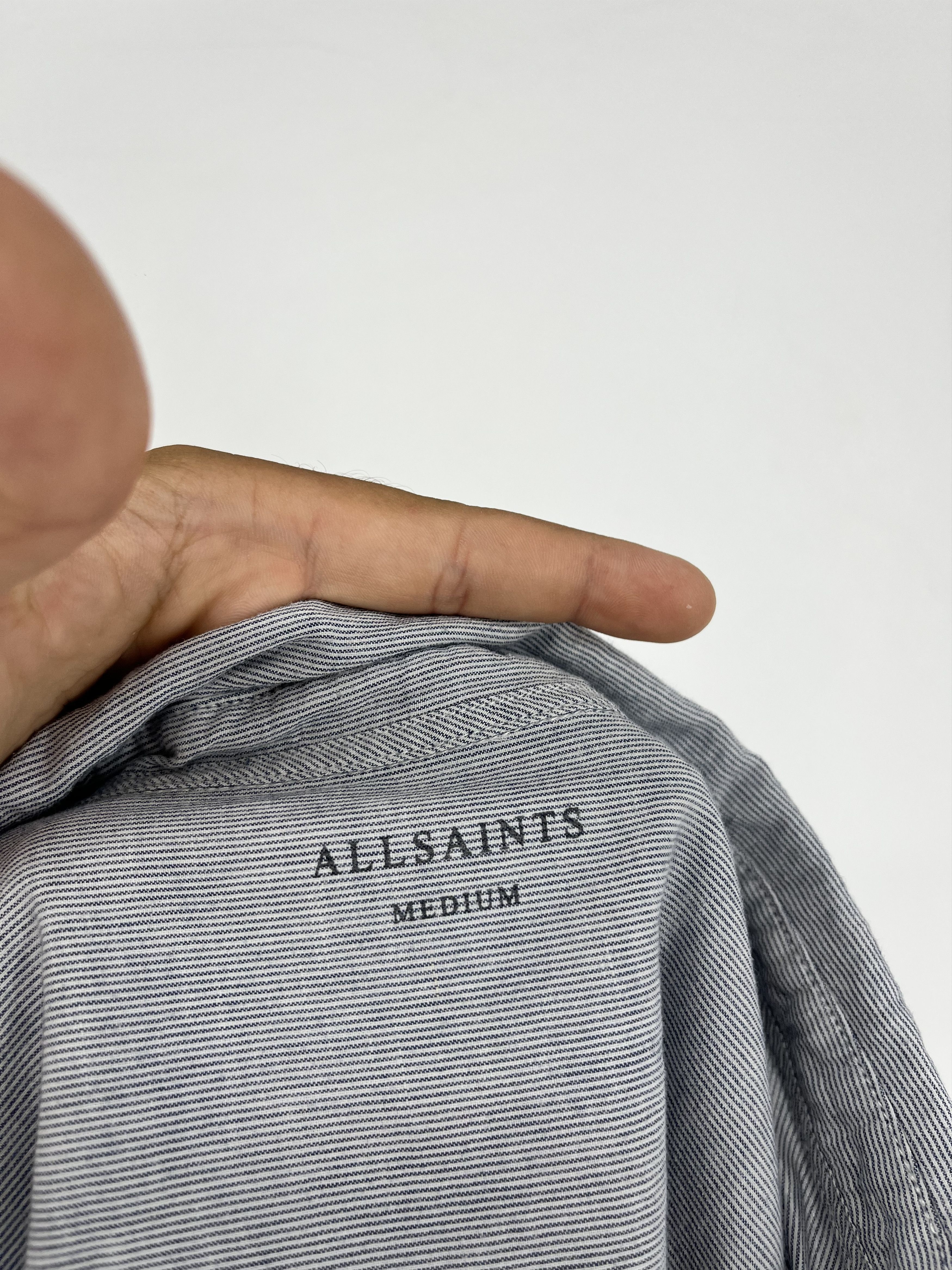 Allsaints Vintage Striped Shirt Allsaints Size M Rare Luxury Size US M / EU 48-50 / 2 - 8 Thumbnail