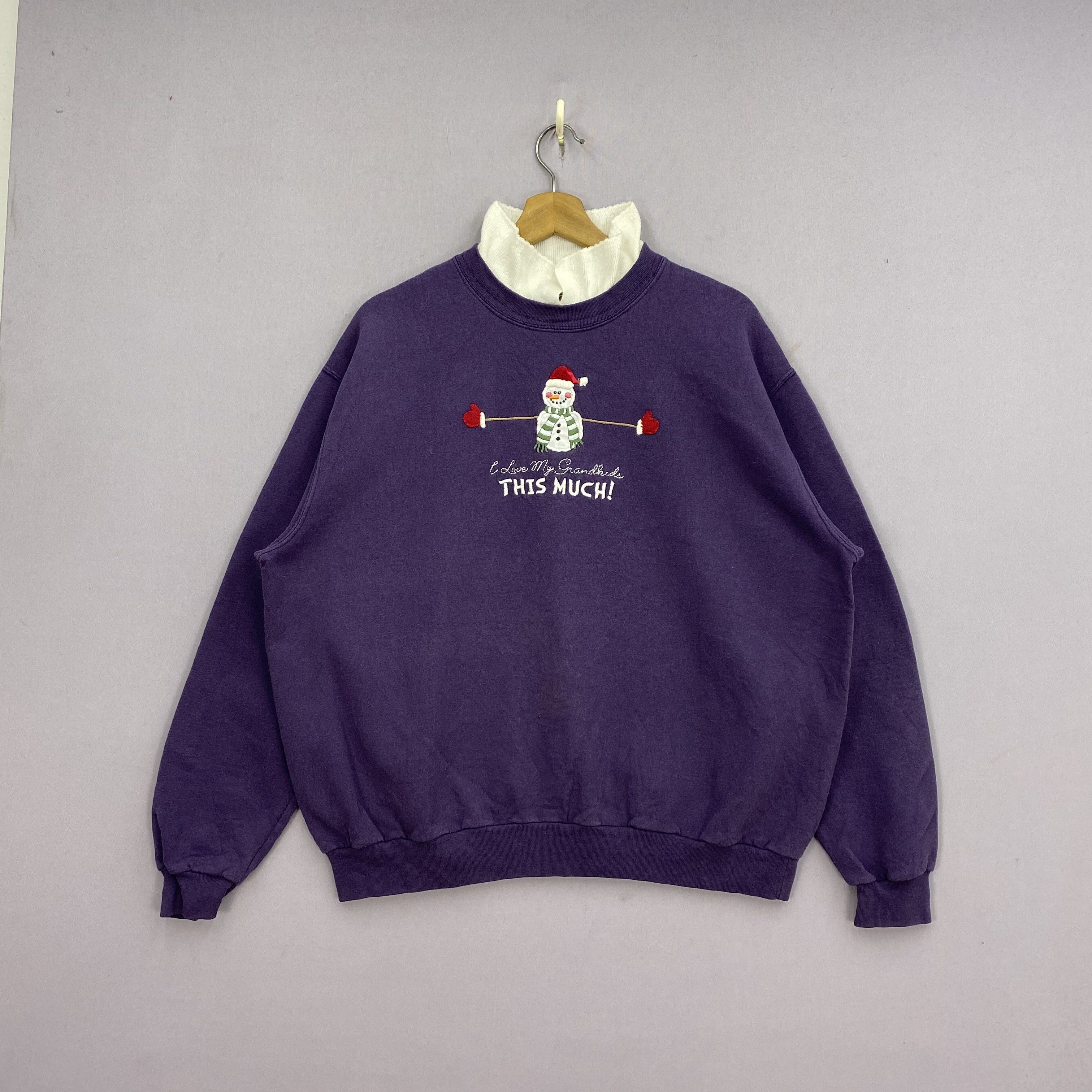 Vintage Vintage 90s Grandma Sweater Sweatshirt Jumper Pullover Size US XL / EU 56 / 4 - 1 Thumbnail