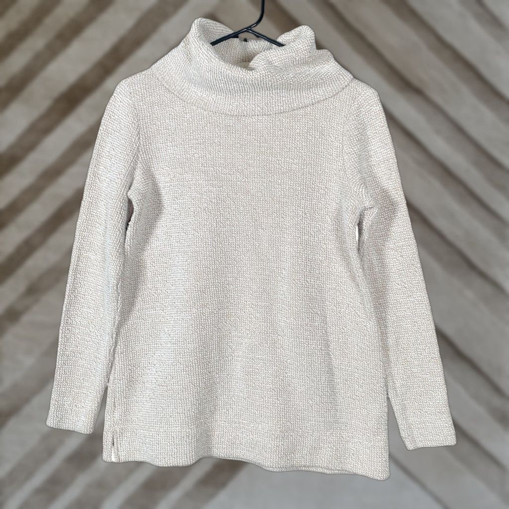 Loft Ann Taylor LOFT Womens Sweater Oatmeal Turtleneck Long Sleeve Small Size S / US 4 / IT 40 - 1 Thumbnail