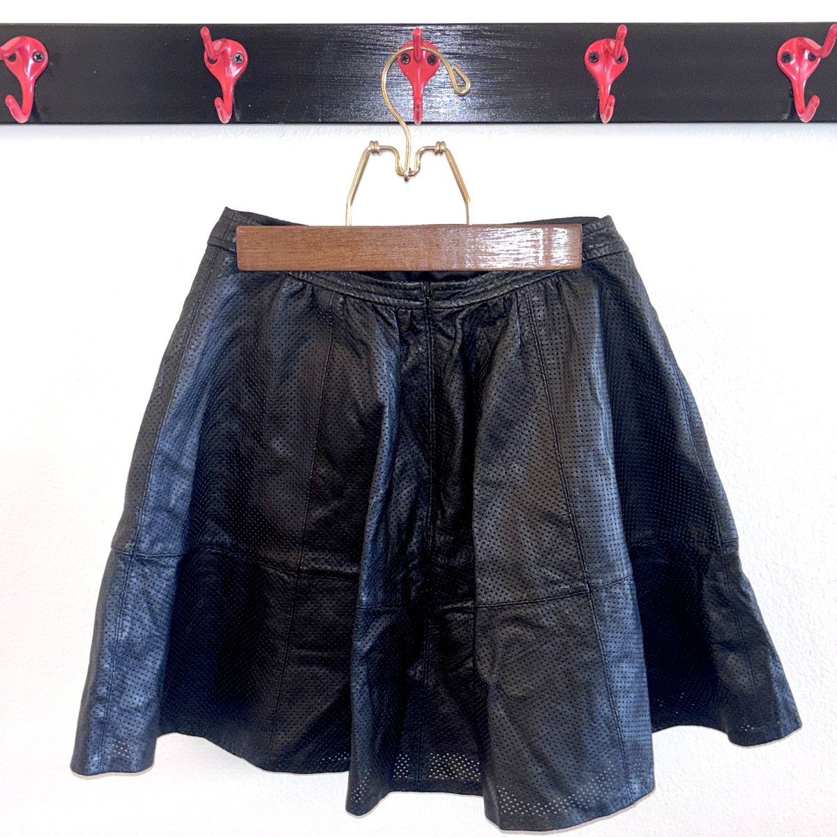 L'AGENCE Leather L'Agence Black Flared Mini Skirt Size 25" / US 0 / IT 36 - 4 Thumbnail