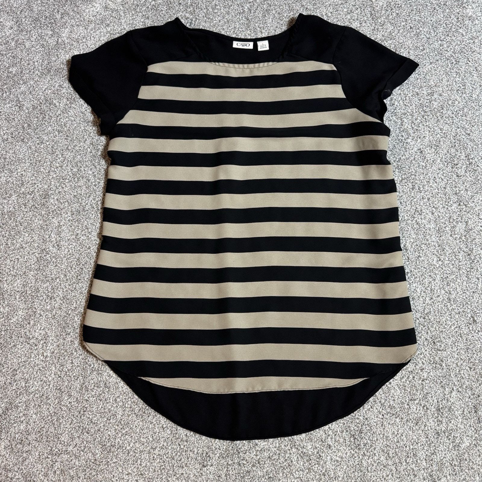 Other Cato Blouse Women Large Chic Striped High Low Hem Modern Size L / US 10 / IT 46 - 1 Thumbnail