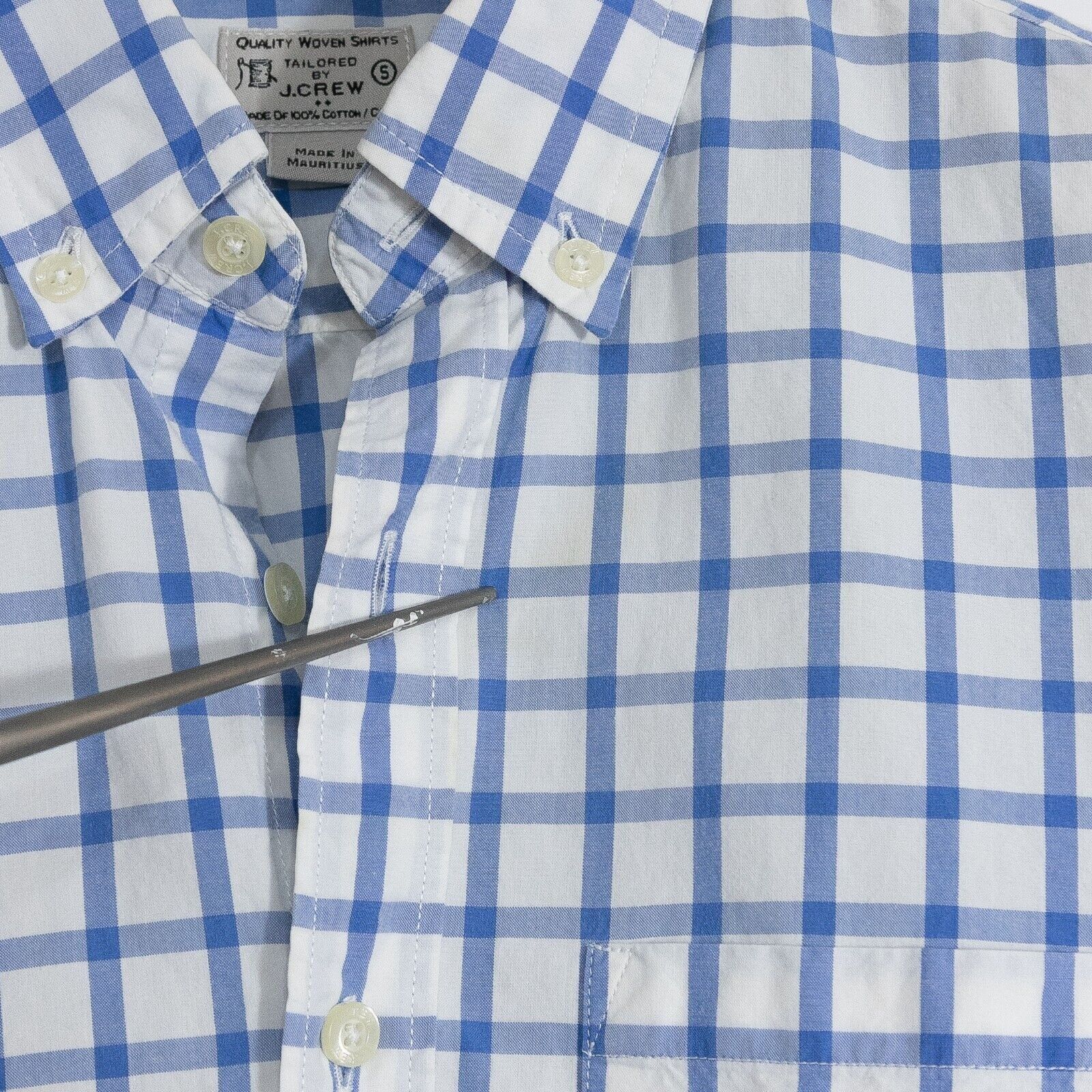 J.Crew J.Crew Gingham Button Up Shirt Small Long Sleeve Distressed Size US S / EU 44-46 / 1 - 3 Thumbnail