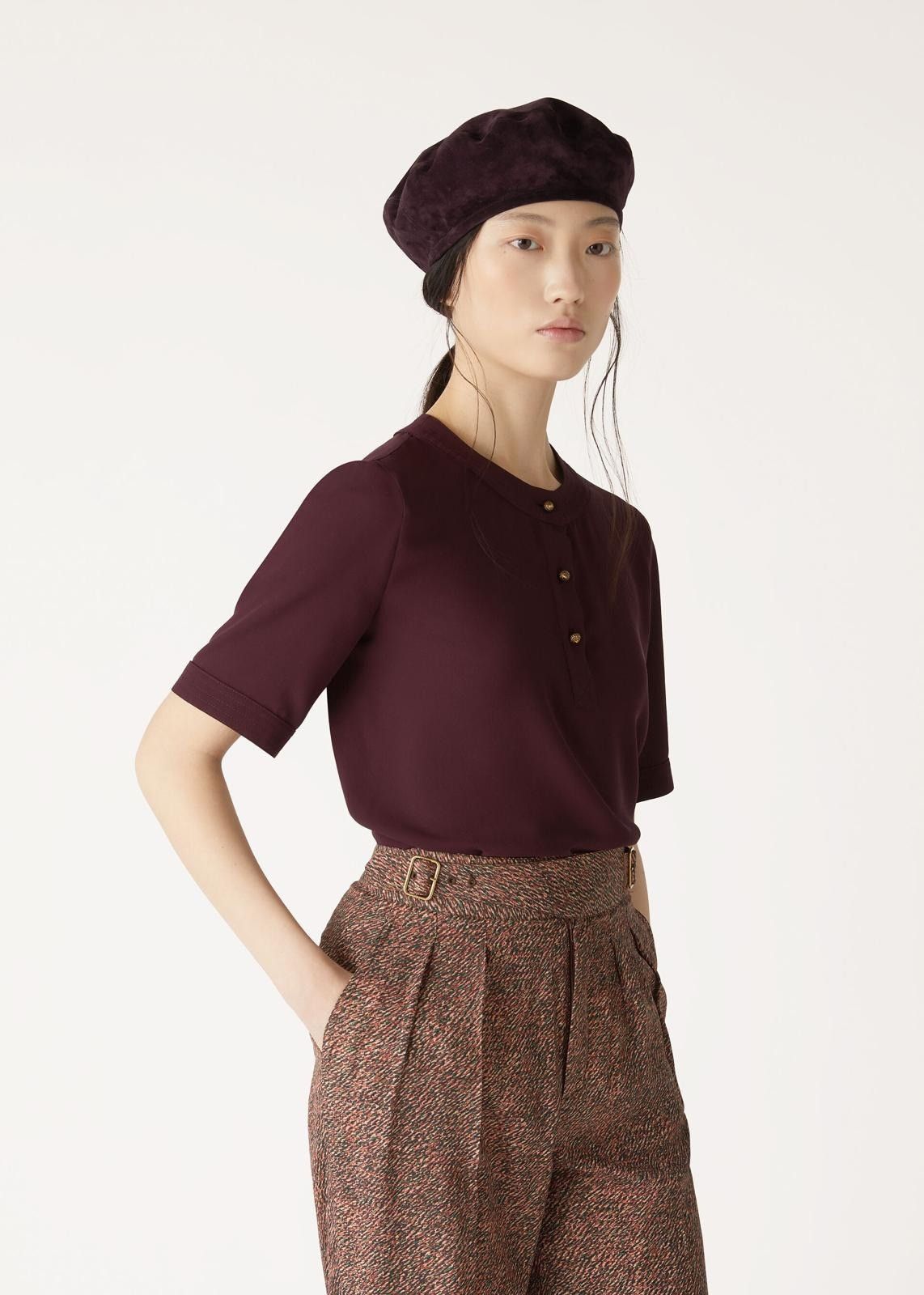 Loro Piana o1srvl11e0825 FAO4064 Short-sleeved Roundneck Blouse Brown Size L / US 10 / IT 46 - 8 Thumbnail
