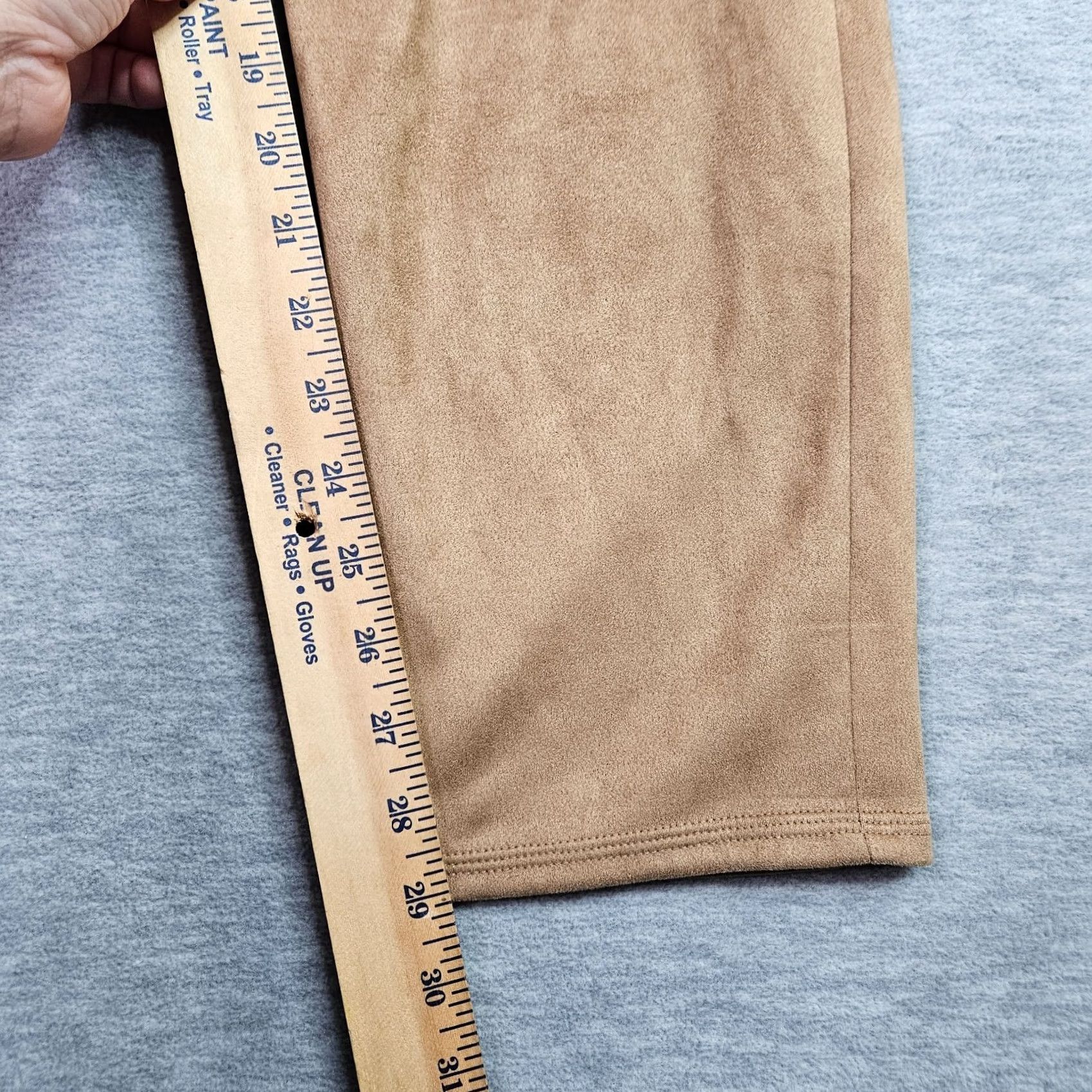 Vintage Max Studio Women’s Faux Suede Leggings Size XL Vicuna Camel NWT Size 40" / US 18 - 4 Thumbnail
