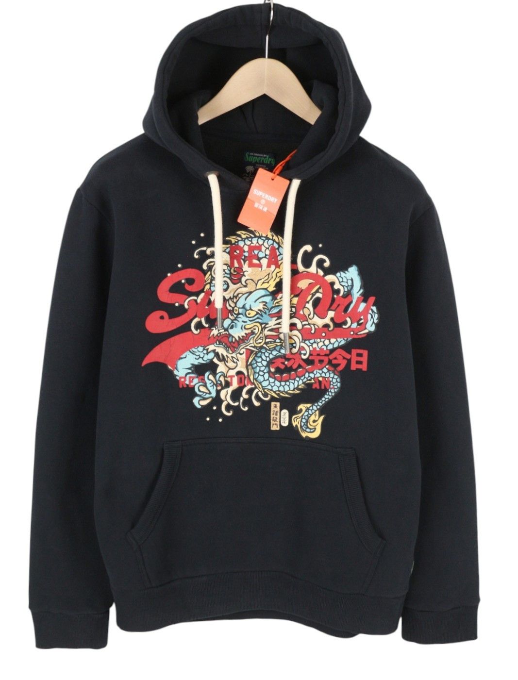 Superdry TOKYO VL M Black Logo Kangaroo Hoodie 87126 Size US M / EU 48-50 / 2 - 2 Thumbnail