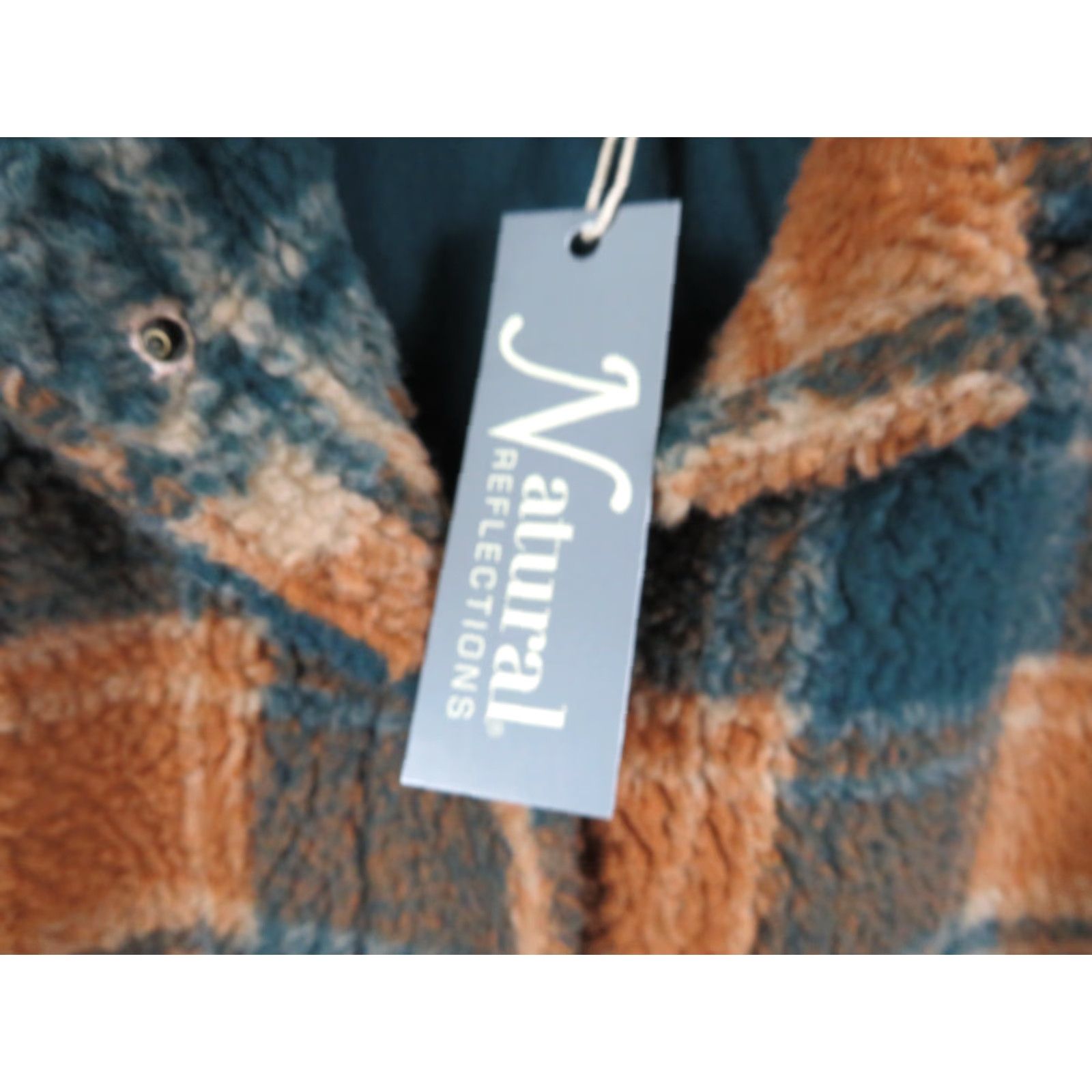Vintage Natural Reflections flannel jacket shirt Green Orange plaid lined winter women L Size L / US 10 / IT 46 - 4 Thumbnail