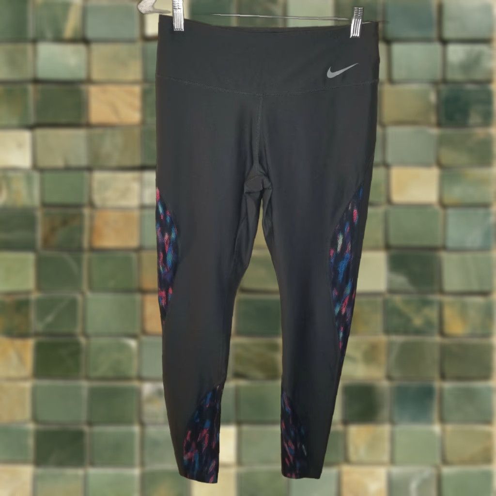 Nike Nike Leggings Women M Dri-Fit Gray Multicolor Full Length Womens Size 32" / US 10 / IT 46 - 1 Thumbnail