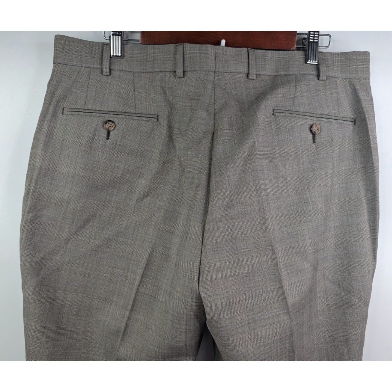 Ralph Lauren Lauren Ralph Lauren Dress Pants Men's 36x34 Taupe Wool Slacks Formal Work Preppy Size US 36 / EU 52 - 4 Thumbnail