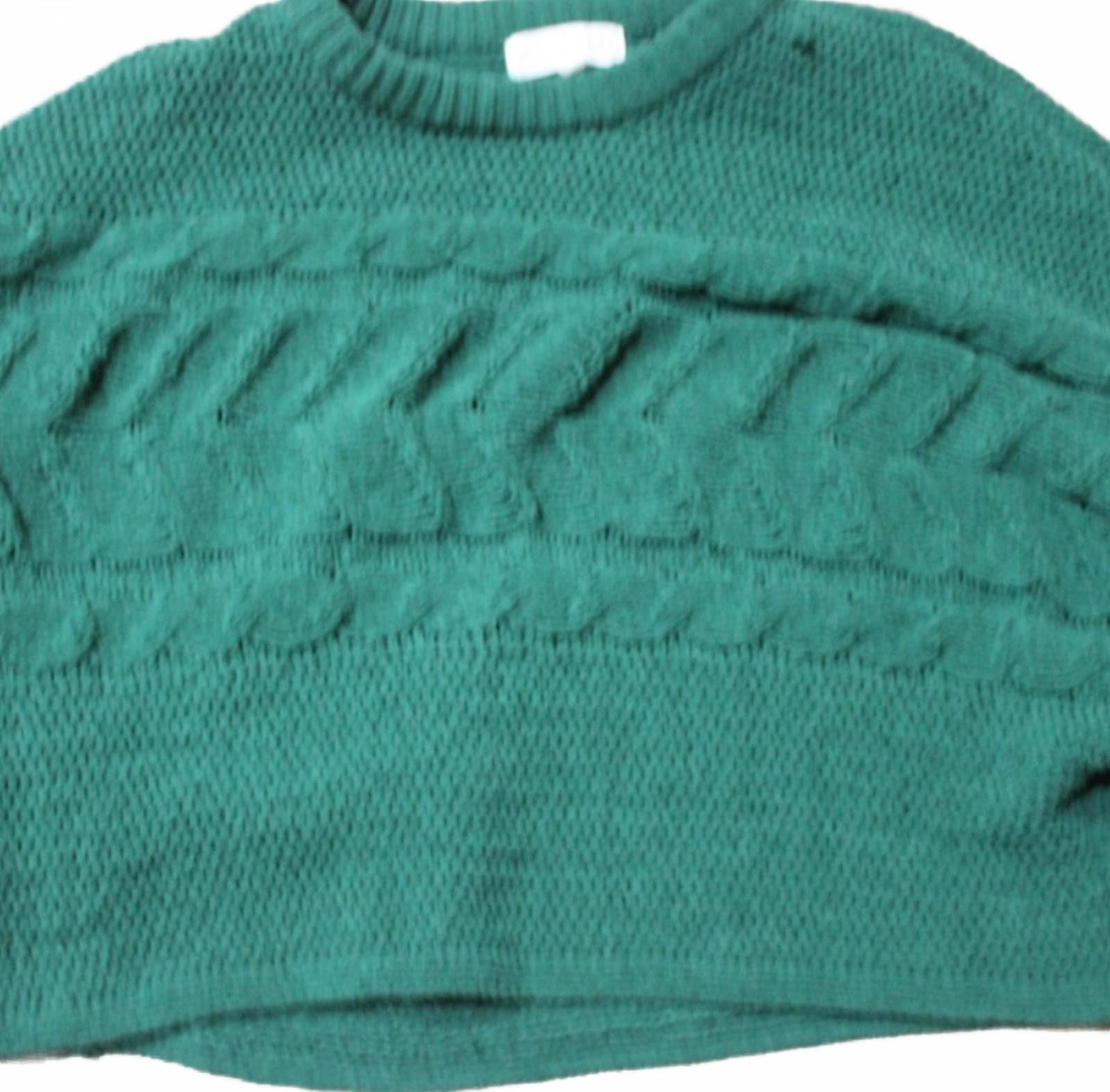 Other Planet Gold Green Cable Knit Cropped Sweater XL Size XL / US 12-14 / IT 48-50 - 8 Thumbnail
