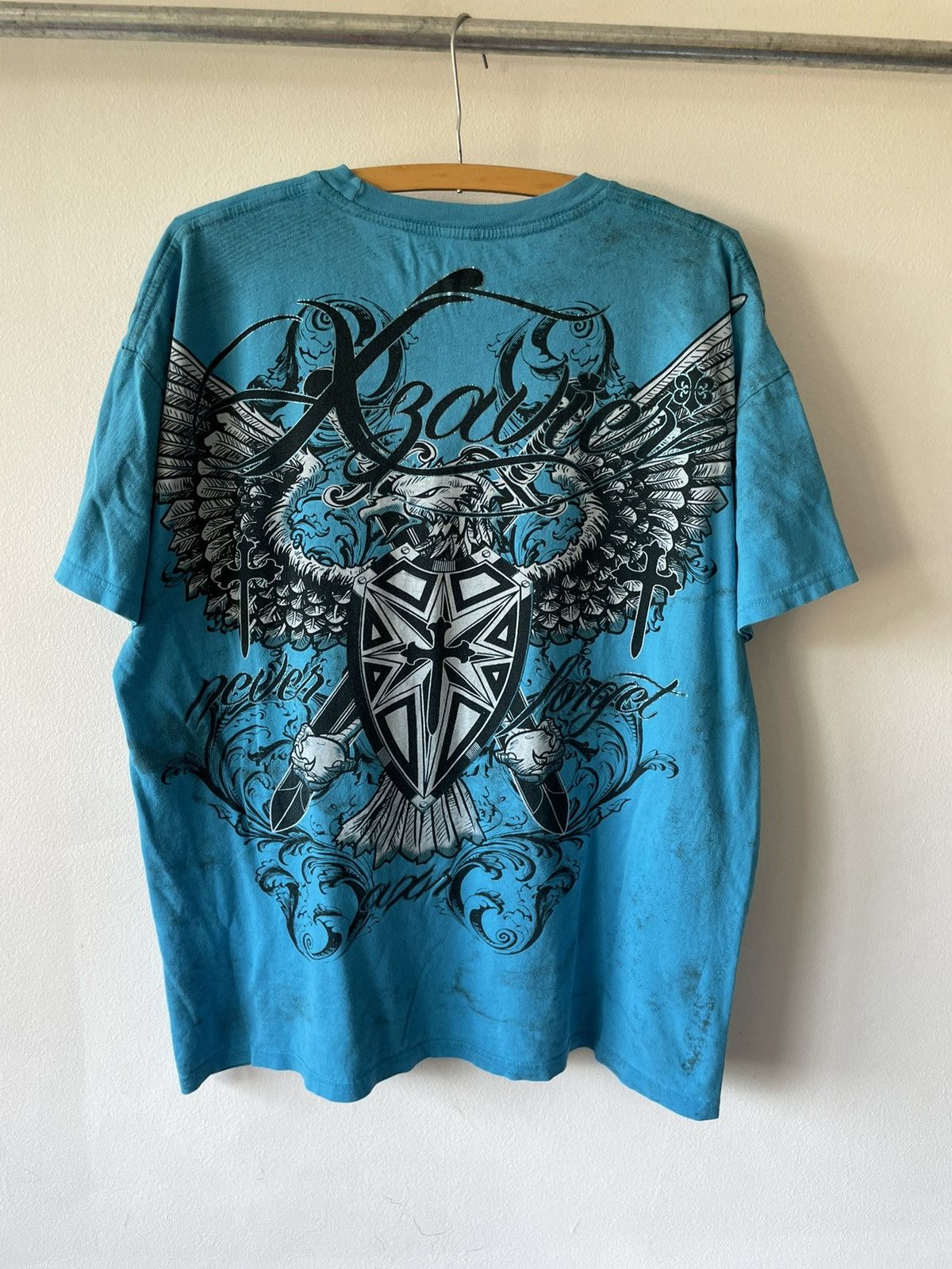 Vintage Vintage Y2K Xzavier Eagle Sword Shield tee Size US XL / EU 56 / 4 - 9 Thumbnail
