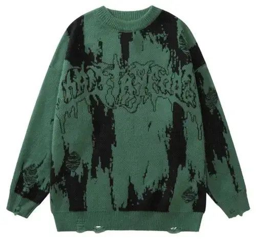 Aran Isles Knitwear × Japanese Brand Hip Hop Ripped Sweaters Grunge Size US L / EU 52-54 / 3 - 1 Thumbnail