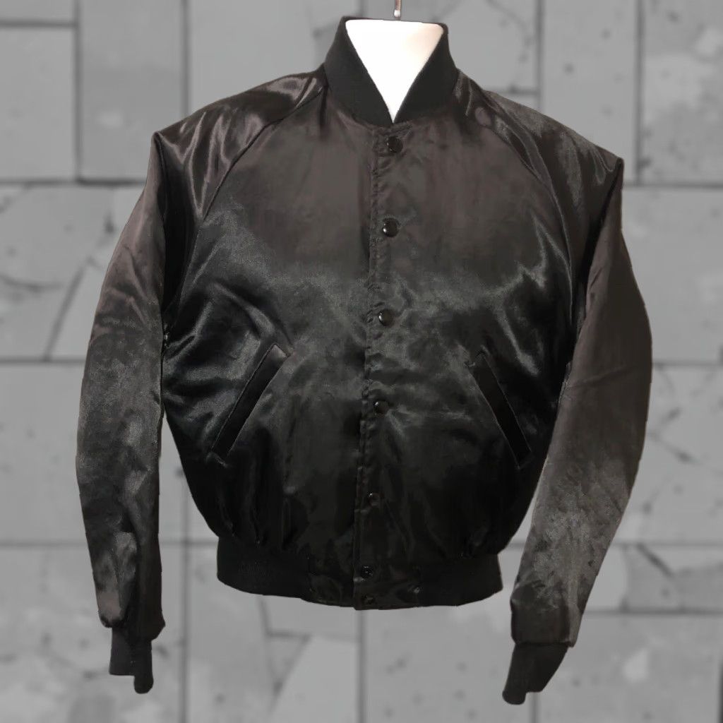 Vintage VINTAGE Aristo Jac Womens Satin Jacket Black Snap Button Front Lined Quilt Size S Size S / US 4 / IT 40 - 1 Thumbnail