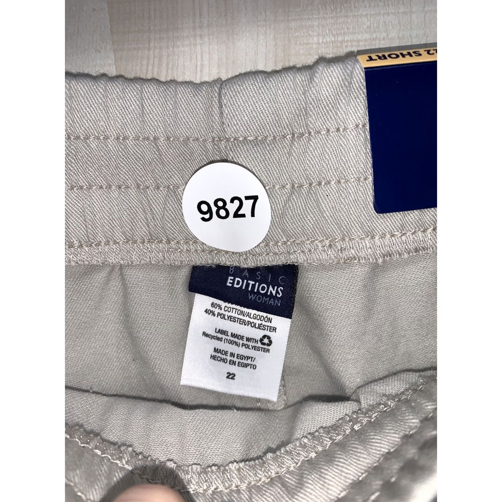 Basic Editions VINTAGE Basic Edisons Woman Pull On Pant Khaki Relaxed Fit 22 Short NWT-9827 Size 40" / US 18 - 7 Thumbnail