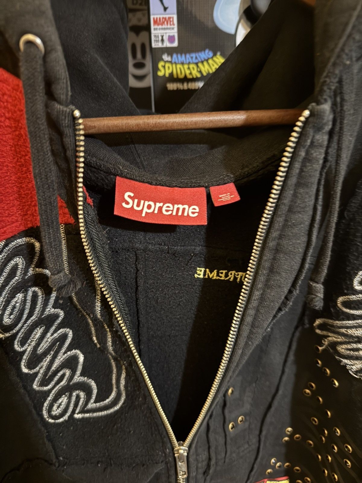 Supreme Supreme Black Patchwork Zip-Up Hoodie SS25 Size US XL / EU 56 / 4 - 5 Thumbnail