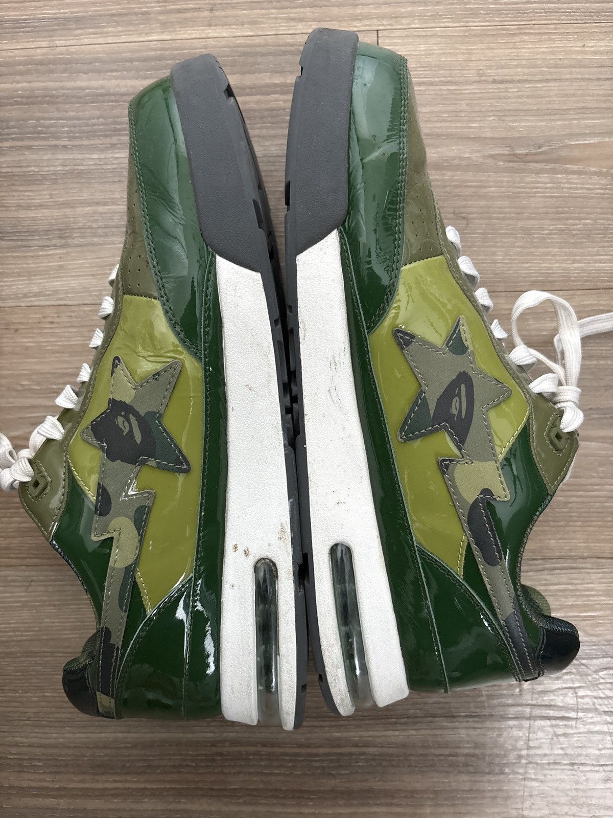 Bape Bapesta Roadsta#1 Green Camo Size US 12 / EU 45 - 2 Thumbnail