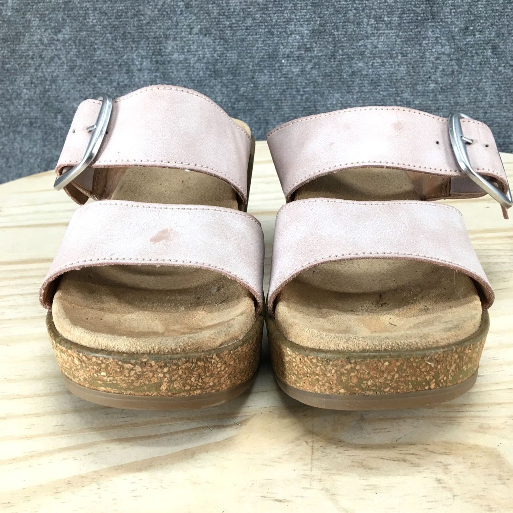 Vintage White Mountain Copious Sandals Womens 6 M Pink Slip On Buckle Wedge Slide Casual Platform Size US 6 / IT 36 - 7 Thumbnail