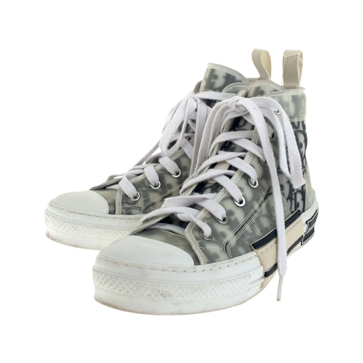 Dior Dior Dior Oblique Fabric Rubber High Top Sneakers Textile Shoes DUTY FREE for USA Size ONE SIZE - 1 Thumbnail