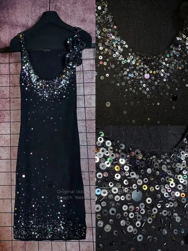 Moschino Moschino Elegant Black Sequin Embellished Dress . Size S / US 4 / IT 40 - 1 Thumbnail