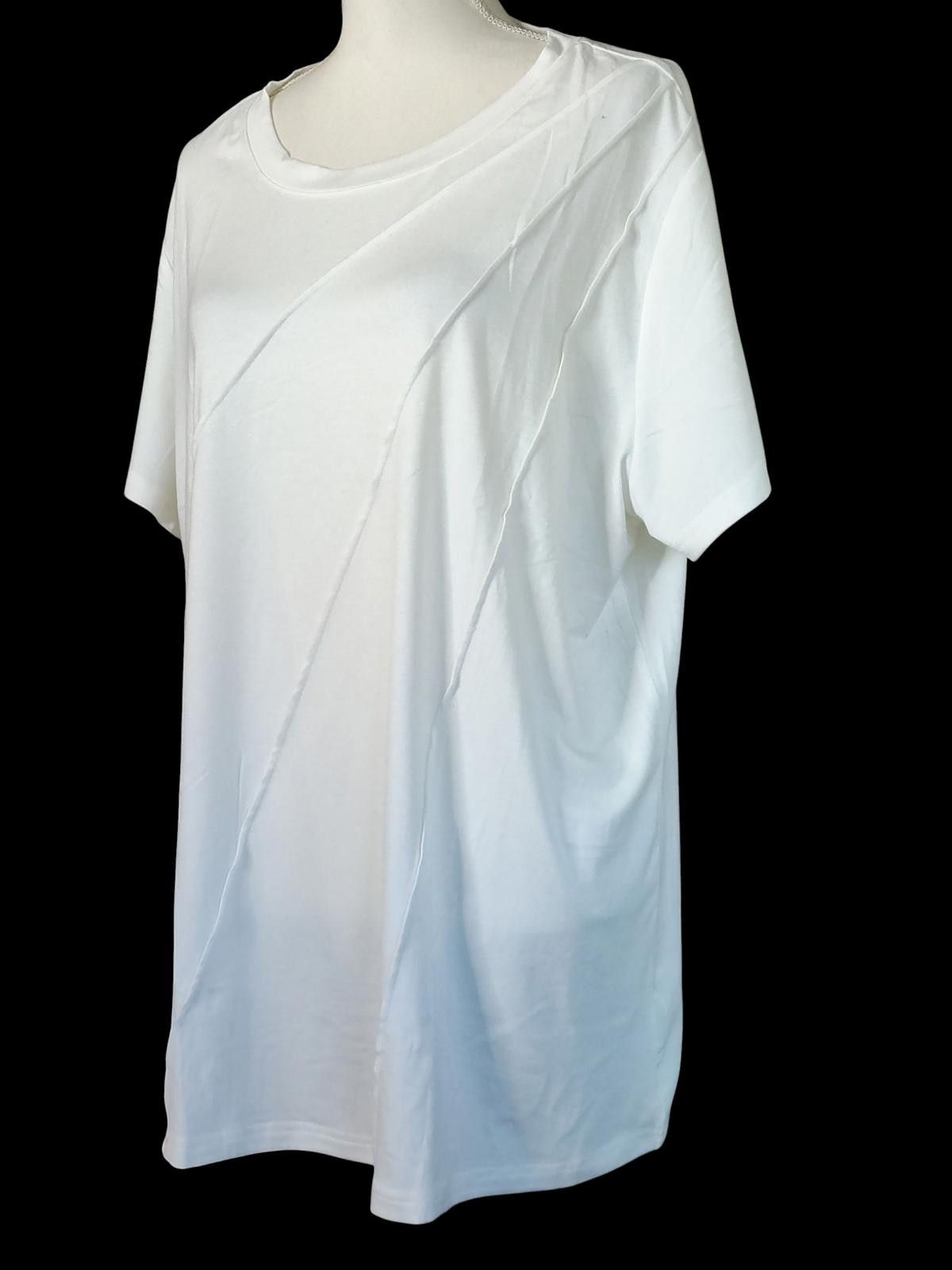 Other Luxveer White Short Sleeve Women's Blouse Size 3XL / US 20-22 - 5 Thumbnail