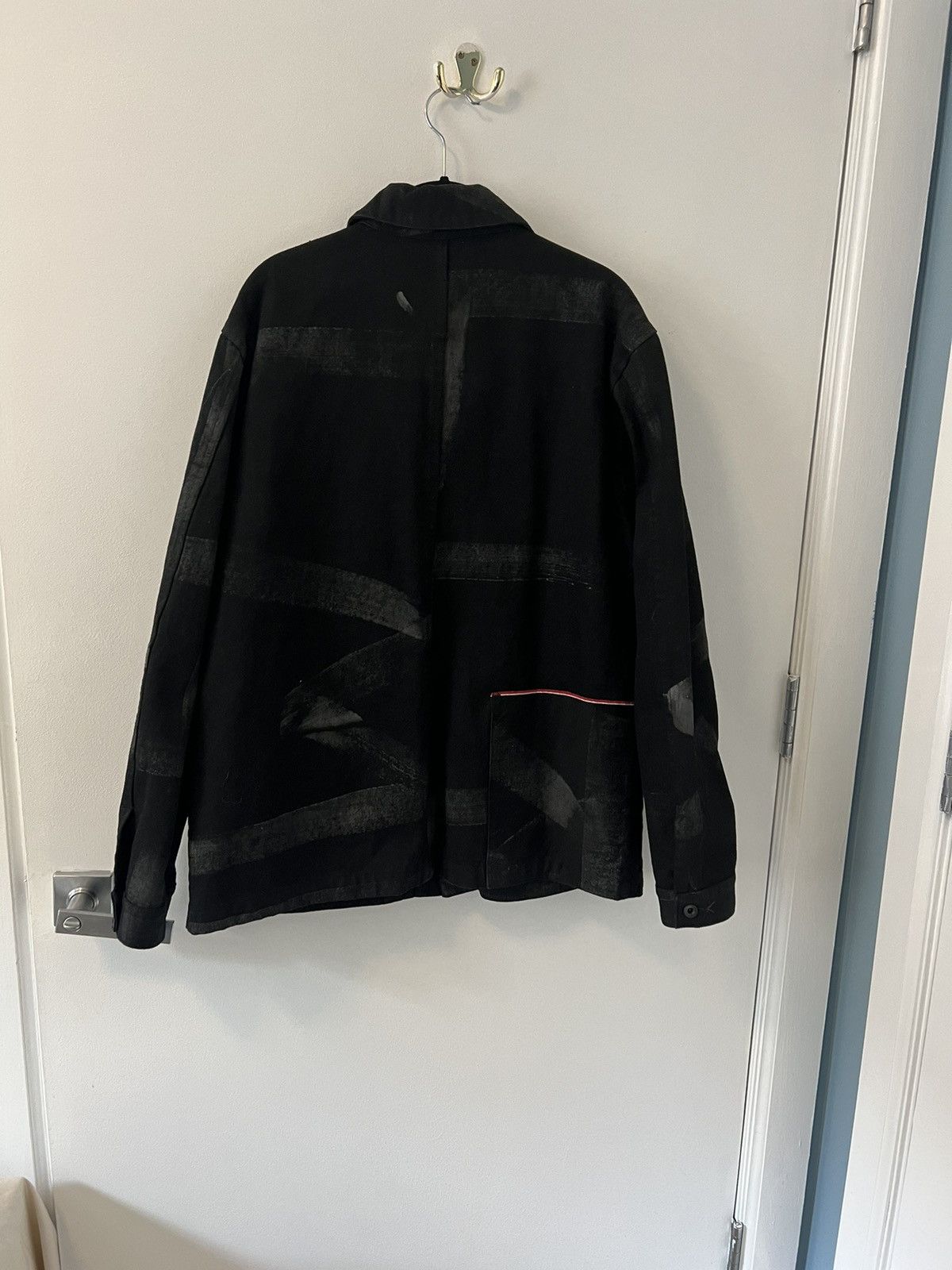 Raleigh Denim Raleigh Denim Black Vidalia Hand Painted Chore Coat - Large Size US L / EU 52-54 / 3 - 8 Thumbnail