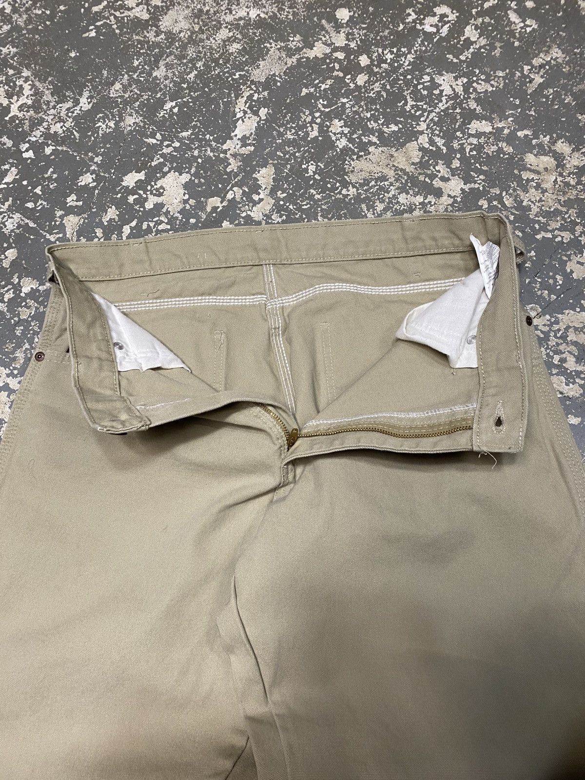 Carhartt × Dickies × Vintage Vintage Dickies Tan Cream Carpenter Baggy Fit Pants Size US 35 - 6 Thumbnail