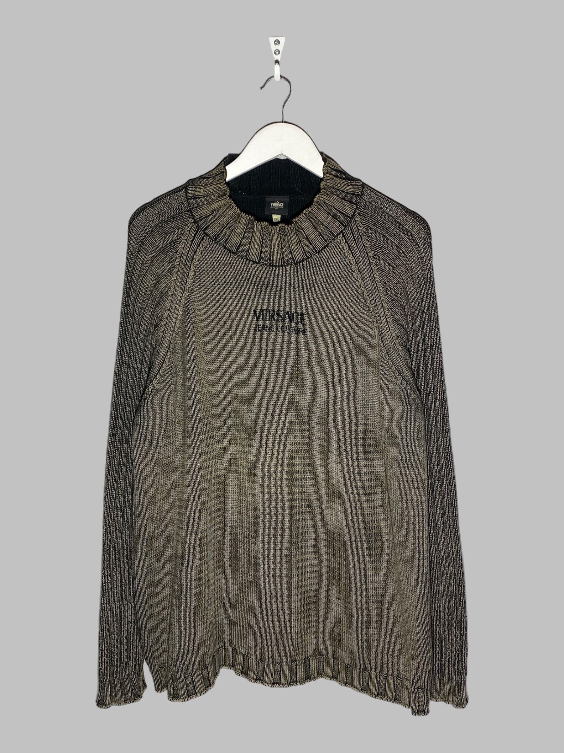 Versace Jeans Couture Vintage 90s Versace Jeans Couture Avant Garde Y2k Sweater Size US XXL / EU 58 / 5 - 1 Thumbnail