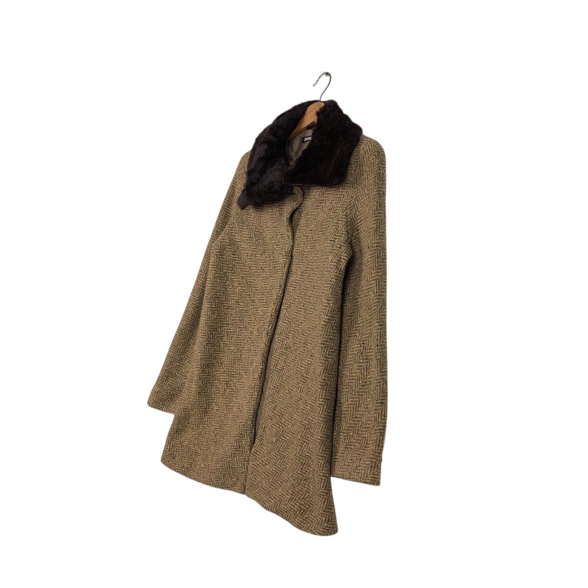 Japanese Brand 📌Vintage Wool Jacket DKNY Mink Fur Collar Size US M / EU 48-50 / 2 - 3 Thumbnail