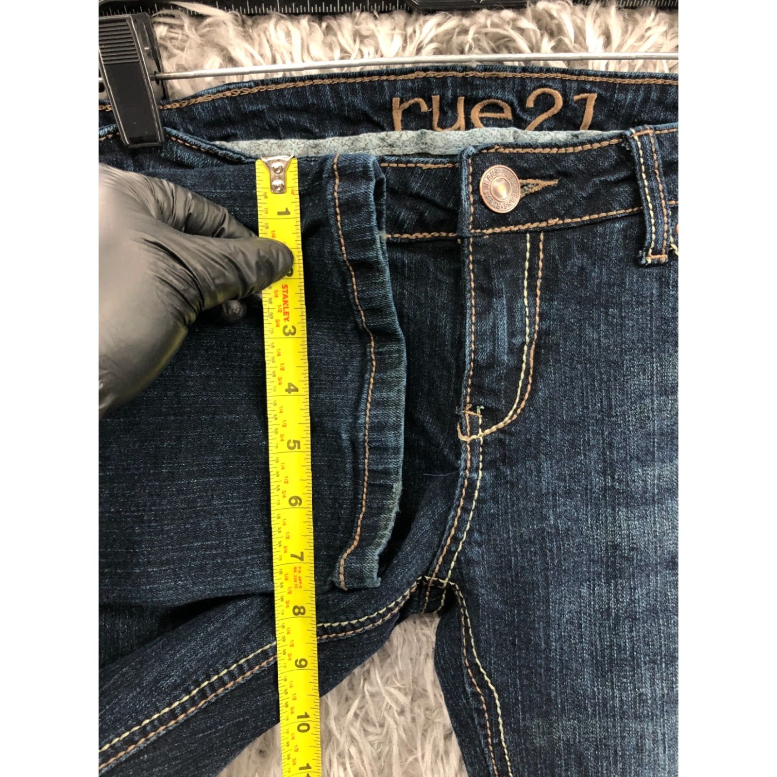 Vintage Rue21 Slim Boot Jeans Womens Juniors Size 5/6 Medium Wash Blue 5-Pocket Denim Jeans Rue 21 Slim Boot Womens Size 27" / US 4 / IT 40 - 4 Thumbnail